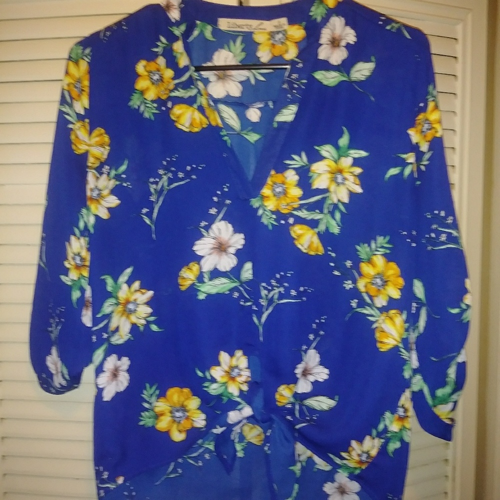 Blue Floral Liberty Love Top